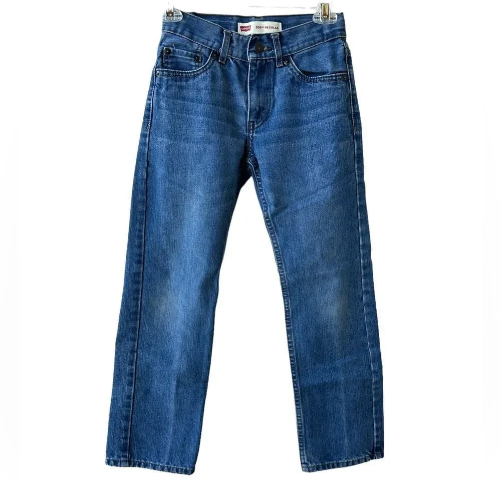 Levi's Big Boys' 505 Regular Slim Fit Straight Leg Jeans  Size 10 W23 x L25